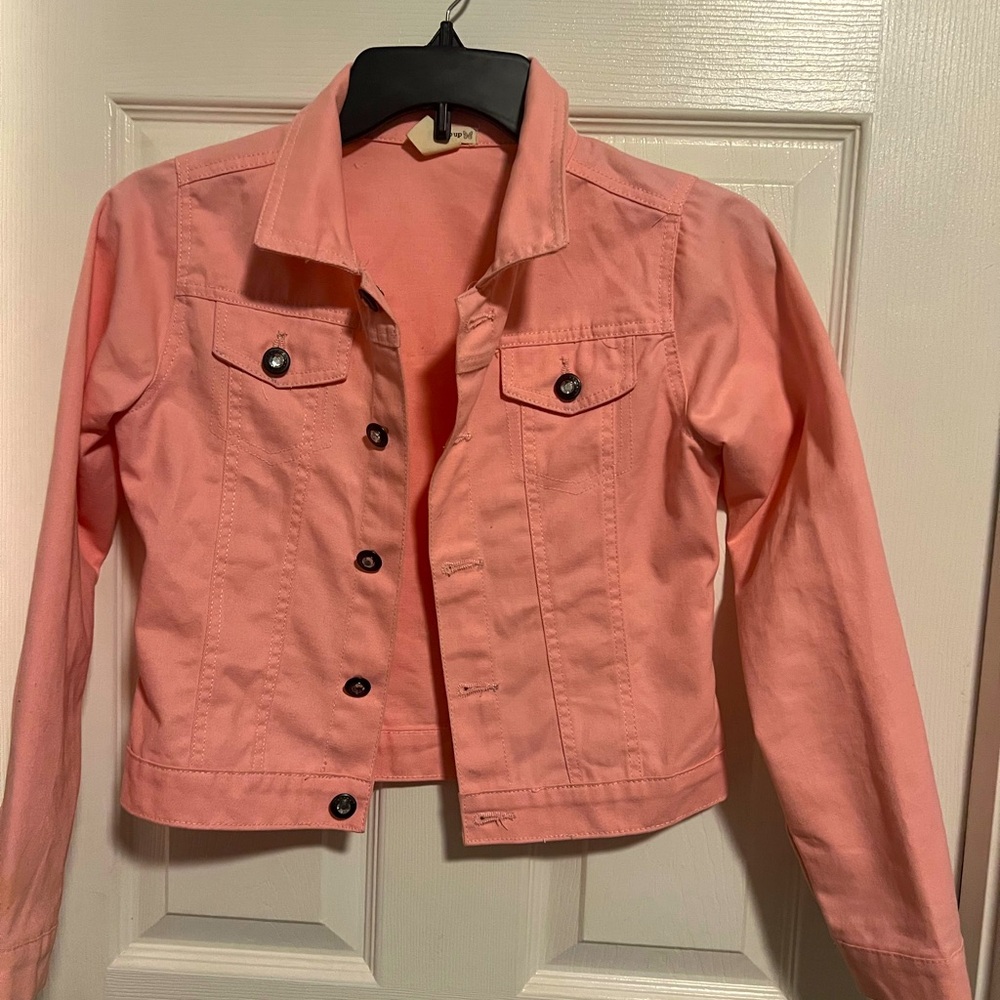 One Step Up Pink Jack with buttons. Cute for Back to School!